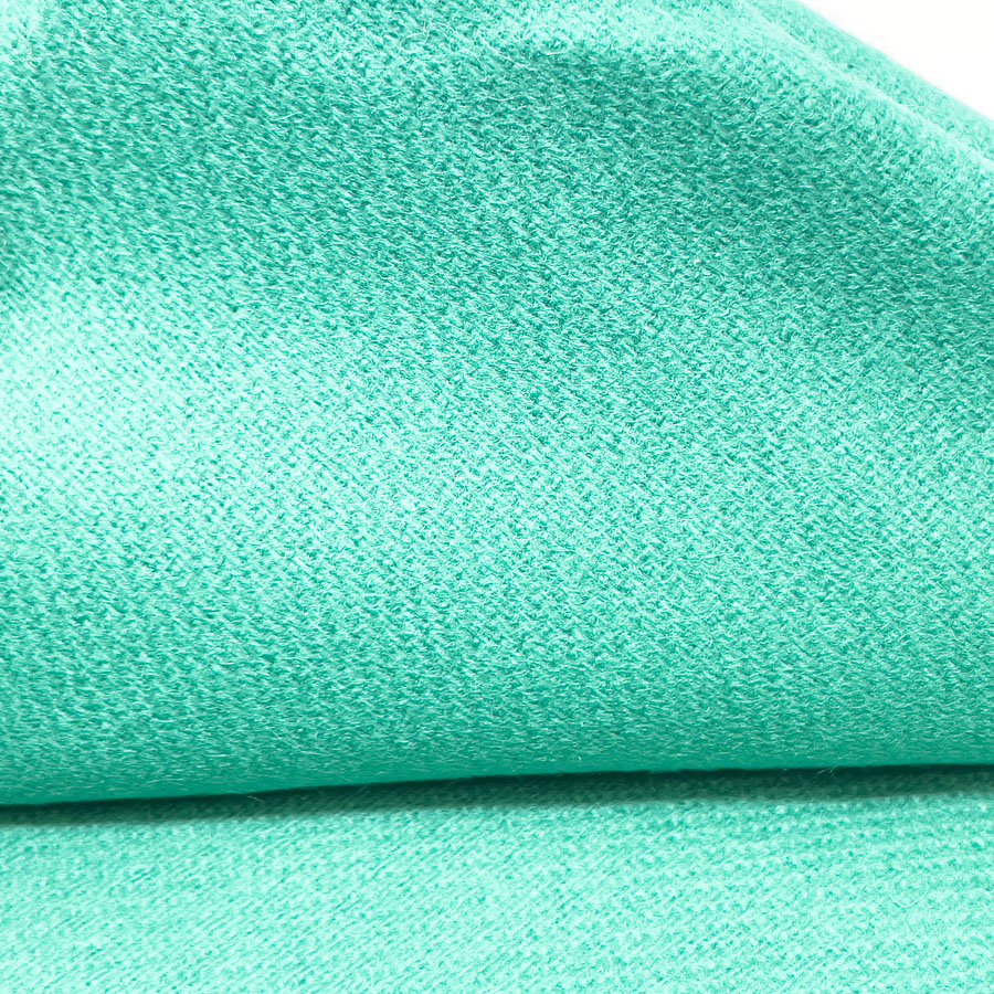 1 Yd - Bright Green Wool Blend Fabric