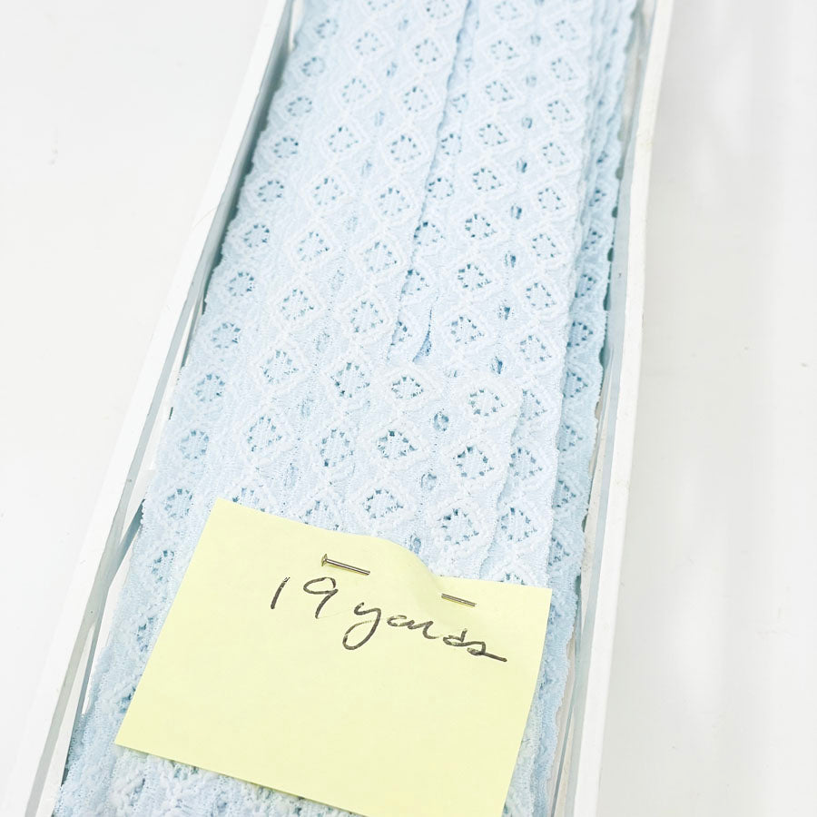 Pale Blue Soft Lace Trim - 19 yards