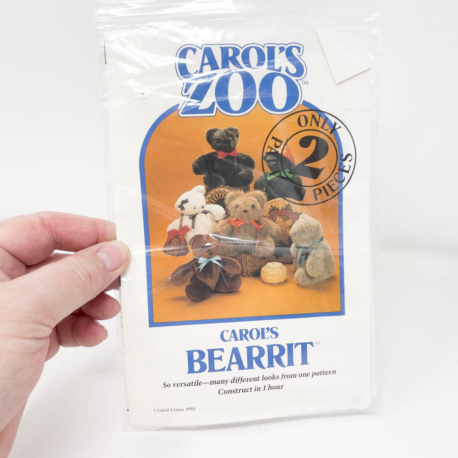 Carol’s Zoo Stuffed Animal Pattern Bearrit Teddy Bear