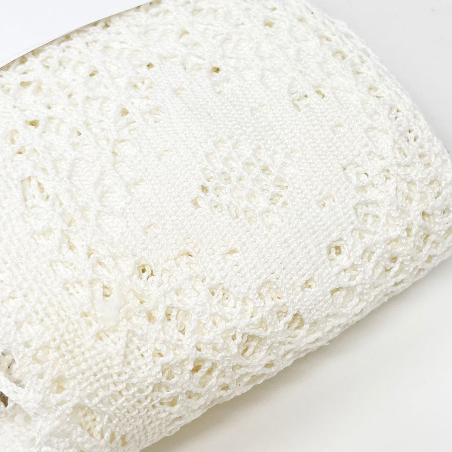 Thick White Crochet Lace - 11 yds