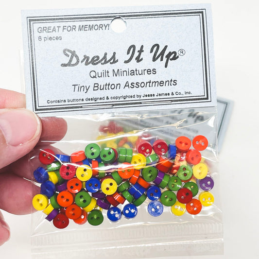 Dress It Up Tiny Button Assortment - Primary Colors