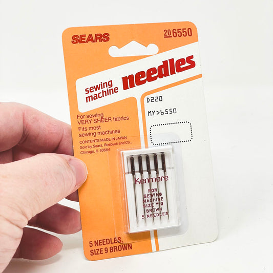 Sears Sewing Machine Needles Size 9 Brown