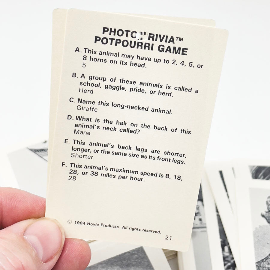 Vintage Photo Trivia Potpourri Game- 1984