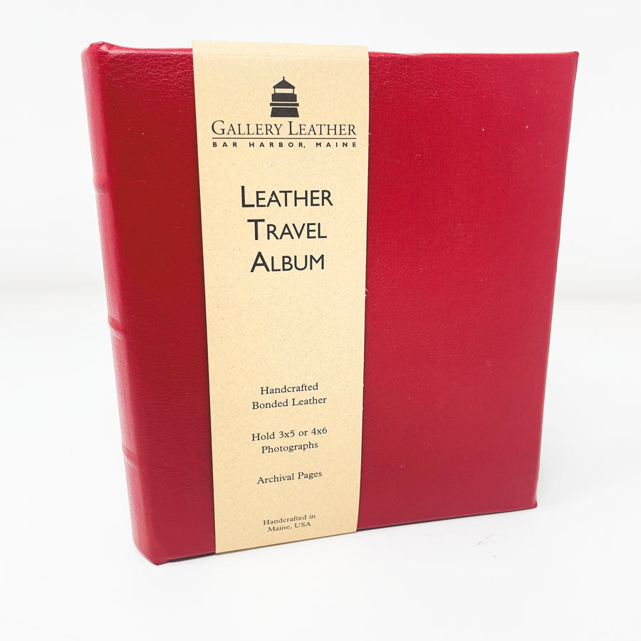 Gallery Leather - Red Leather Travel Album