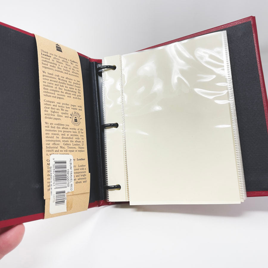 Gallery Leather - Red Leather Travel Album