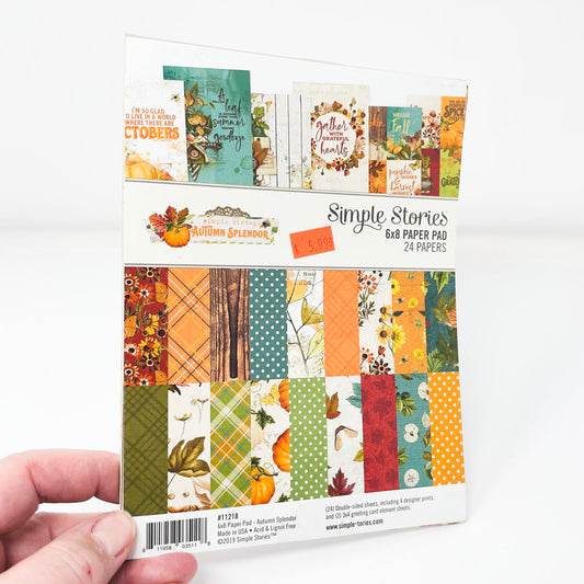 Simple Stories Autumn Splendor Paper - 6" x 8" Partial