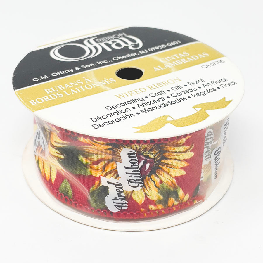 Offray Wired Sunflower Ribbon