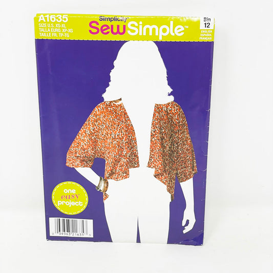 Jacket - Simplicity Sew Simple Sewing Pattern A1635 (XS-XL)