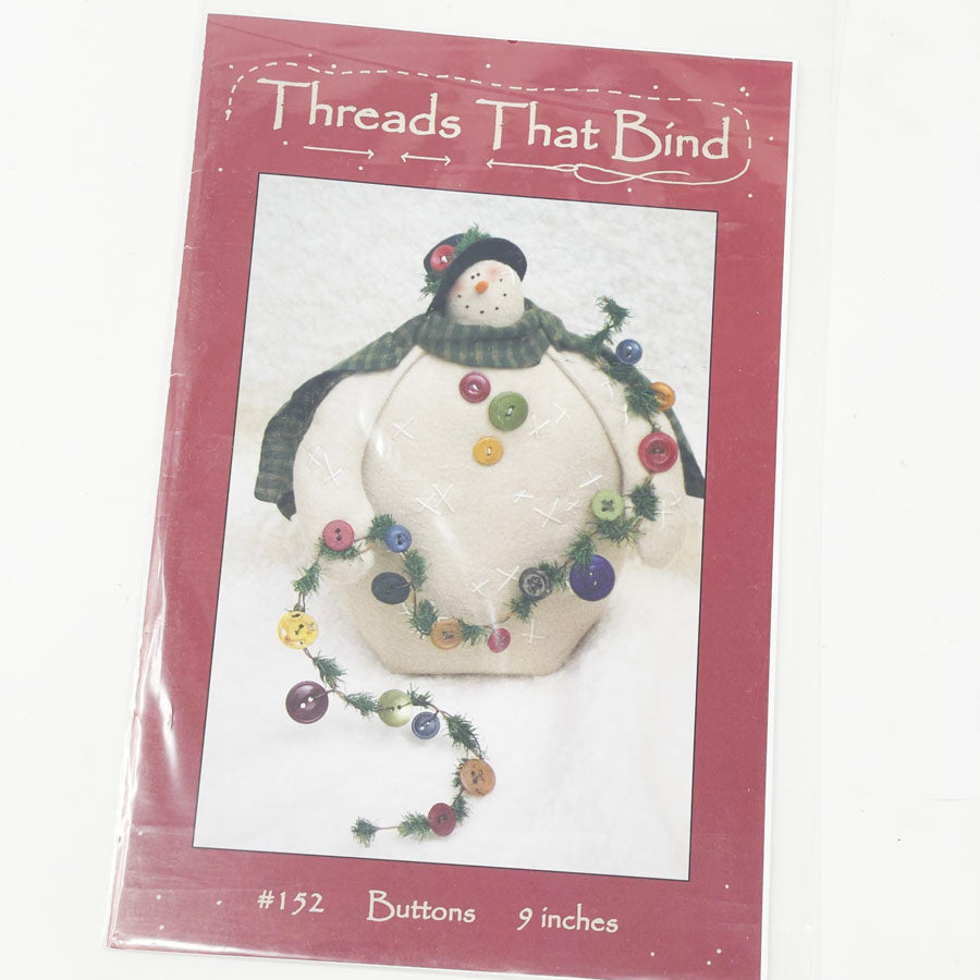 Threads That Bind Buttons Snowman Pattern