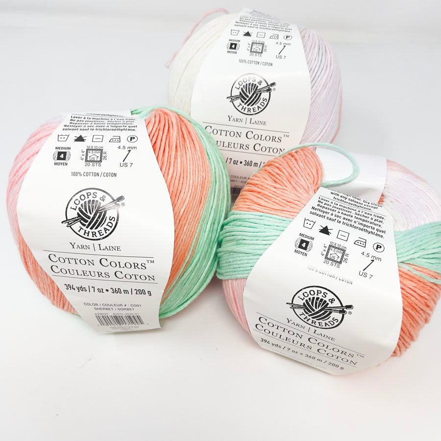 Cotton Colors Yarn by Loops & Threads - Pick a Color