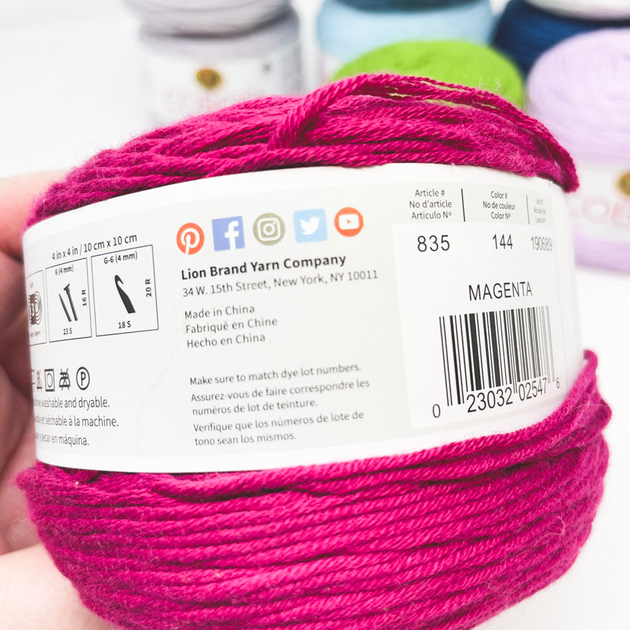 Lion Brand Coboo Yarn - Pick a Color