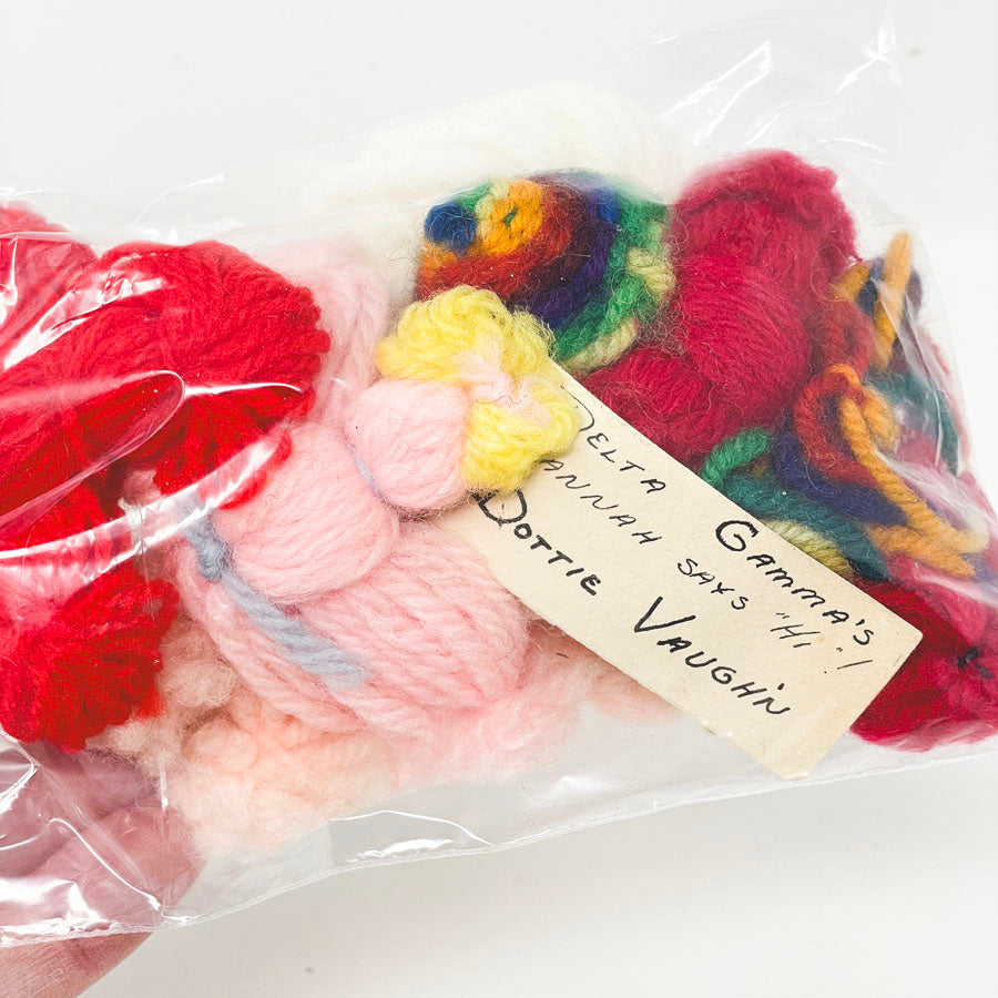 Small Bag of Yarn Dolls with Tag