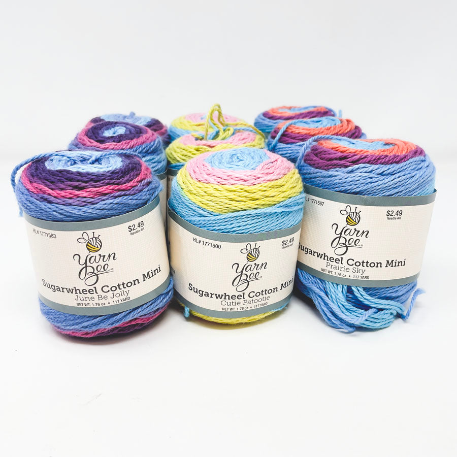 Yarn Bee Sugar Wheel Cotton Yarn Minis - Pick A Color