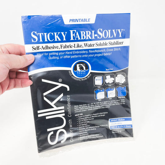 Sticky Fabri-Solvy - Printable