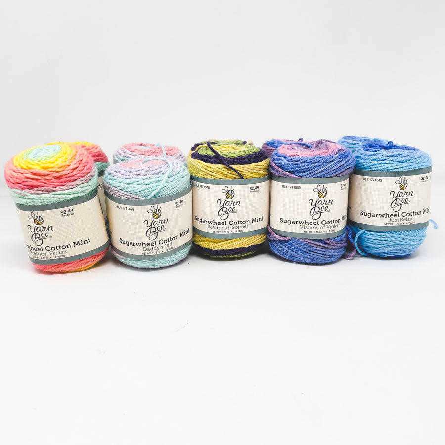 Yarn Bee Sugar Wheel Cotton Yarn Minis - Pick A Color