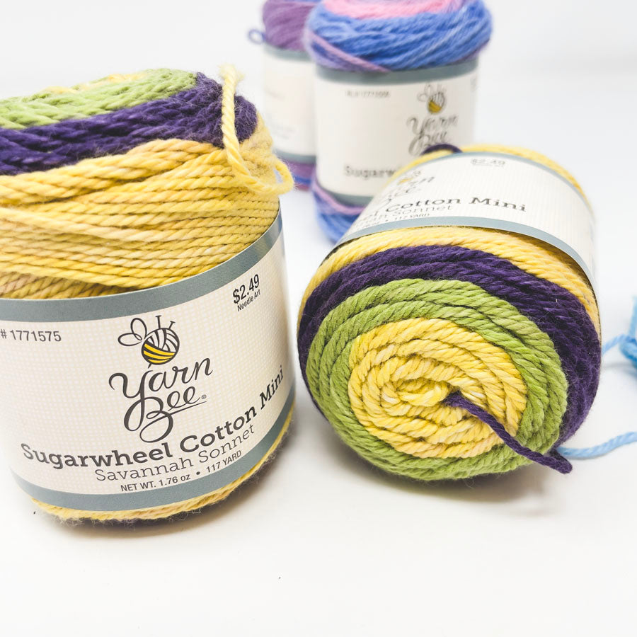 Yarn Bee Sugar Wheel Cotton Yarn Minis - Pick A Color