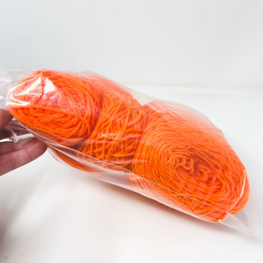 Bright Orange Acrylic Yarn - Bag of Cakes