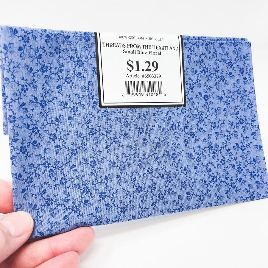 Small Blue Flower Fat Quarter Fabric