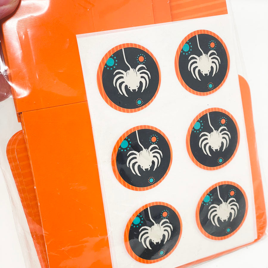 Party Favor Boxes with Spider Stickers