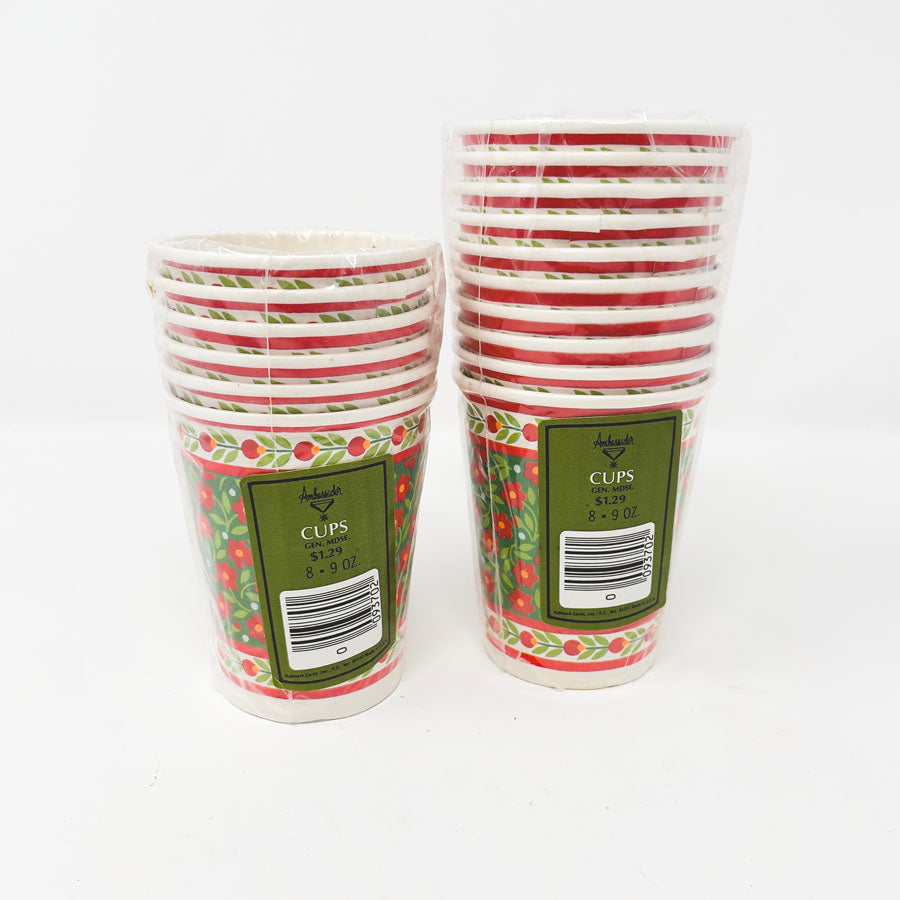 Vintage Floral Paper Cups (16)