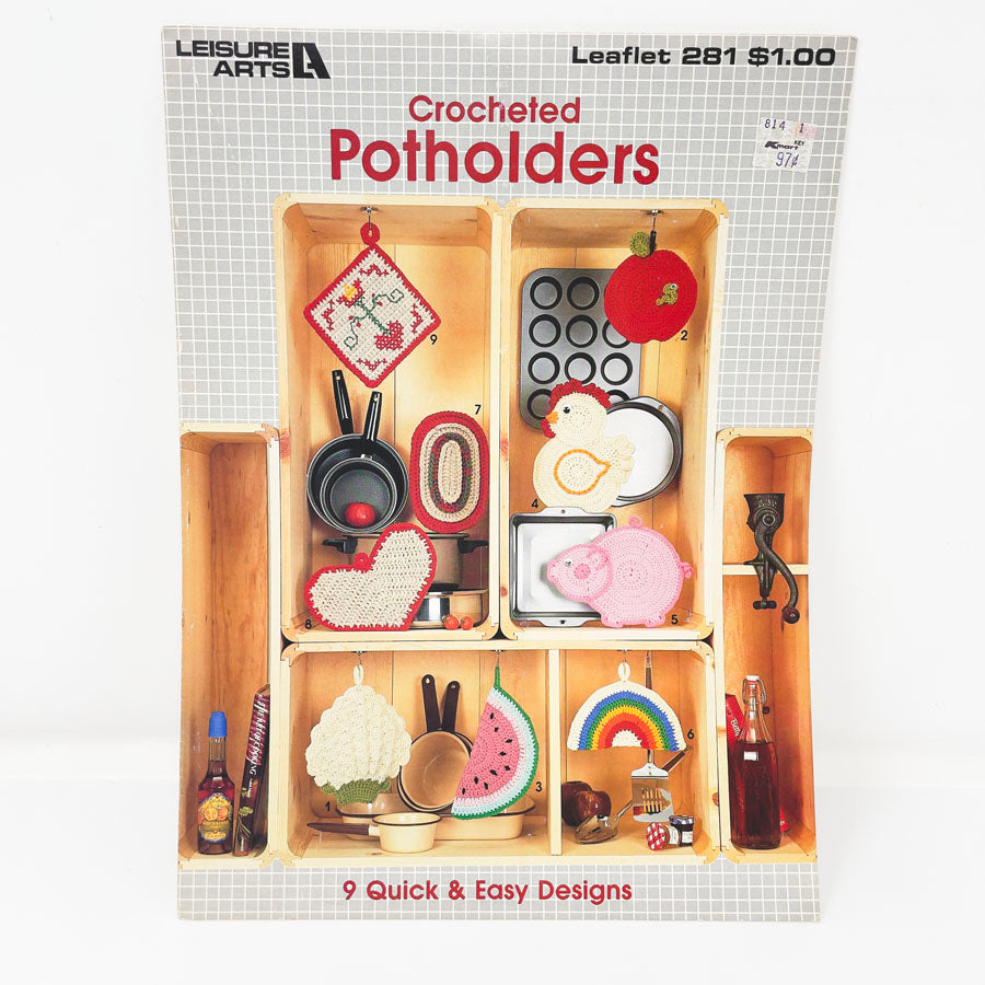 Leisure Arts Crocheted Potholders Pattern Book