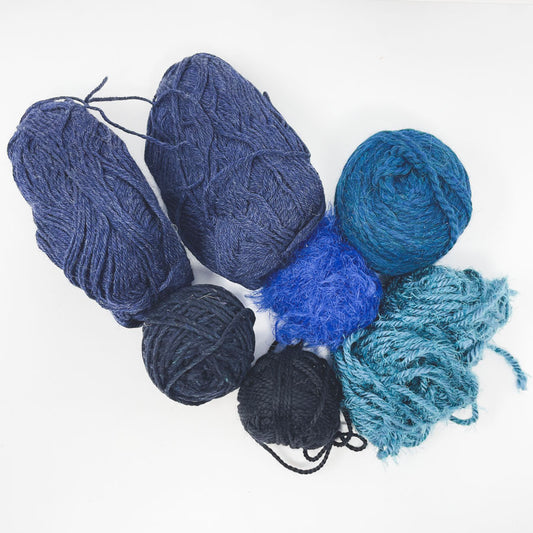 Blue & Black Yarn Bundle