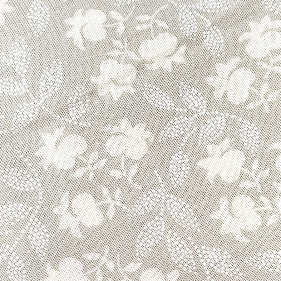 1 yd - Tan and Cream Floral Fabric - Andover Fabrics