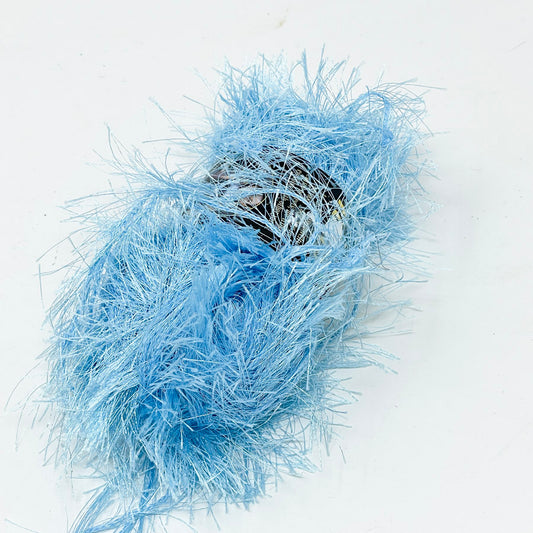 Bright Blue Eyelash Yarn