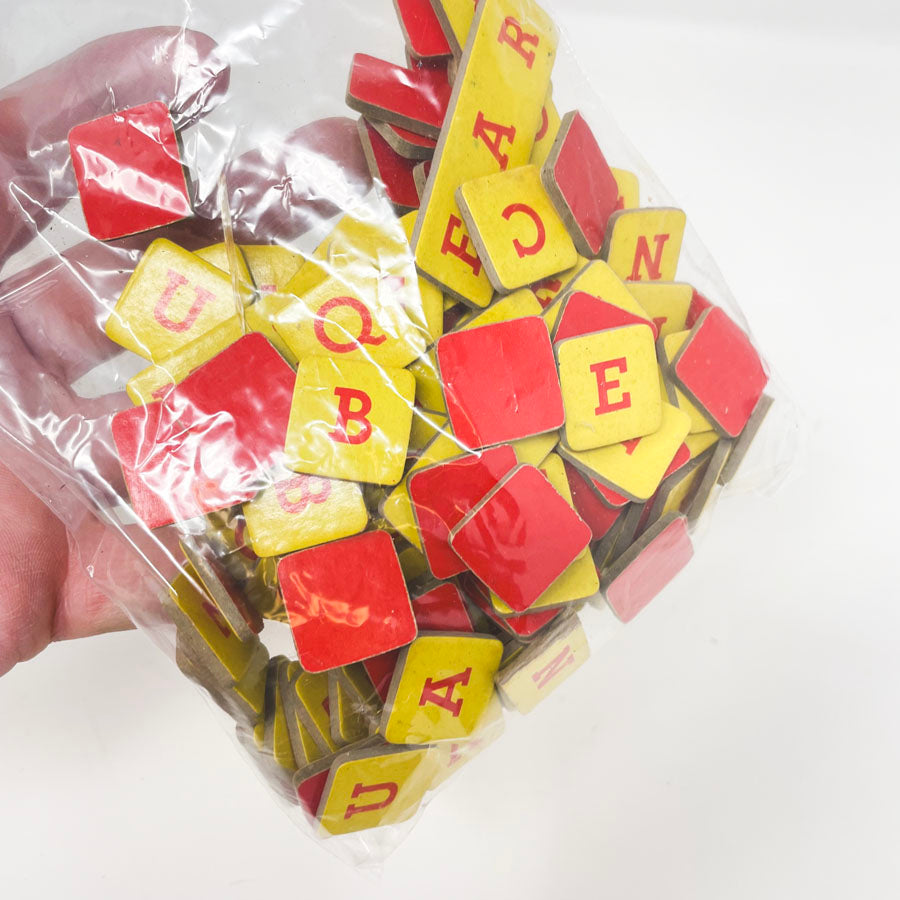 Vintage Red & Yellow Game Pieces