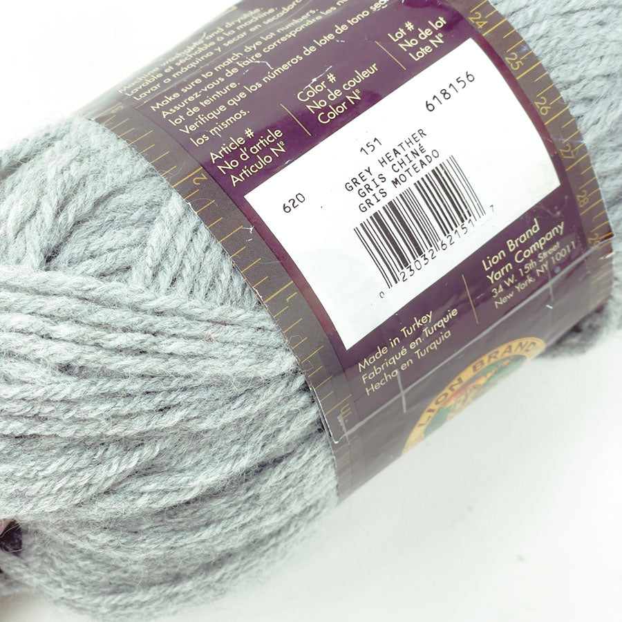 Grey Heather Wool Ease - Lion Brand Yarn