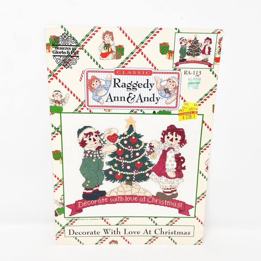 Raggedy Ann & Andy Cross Stitch - Decorate With Love At Christmas