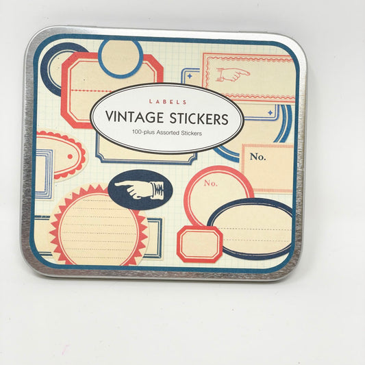 Vintage Stickers in a Tin by Cavallini & Co.