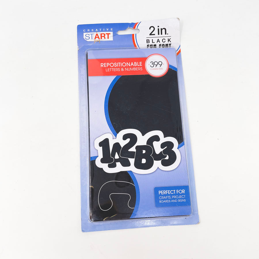 Repositionable Letters & Numbers - 2" Black