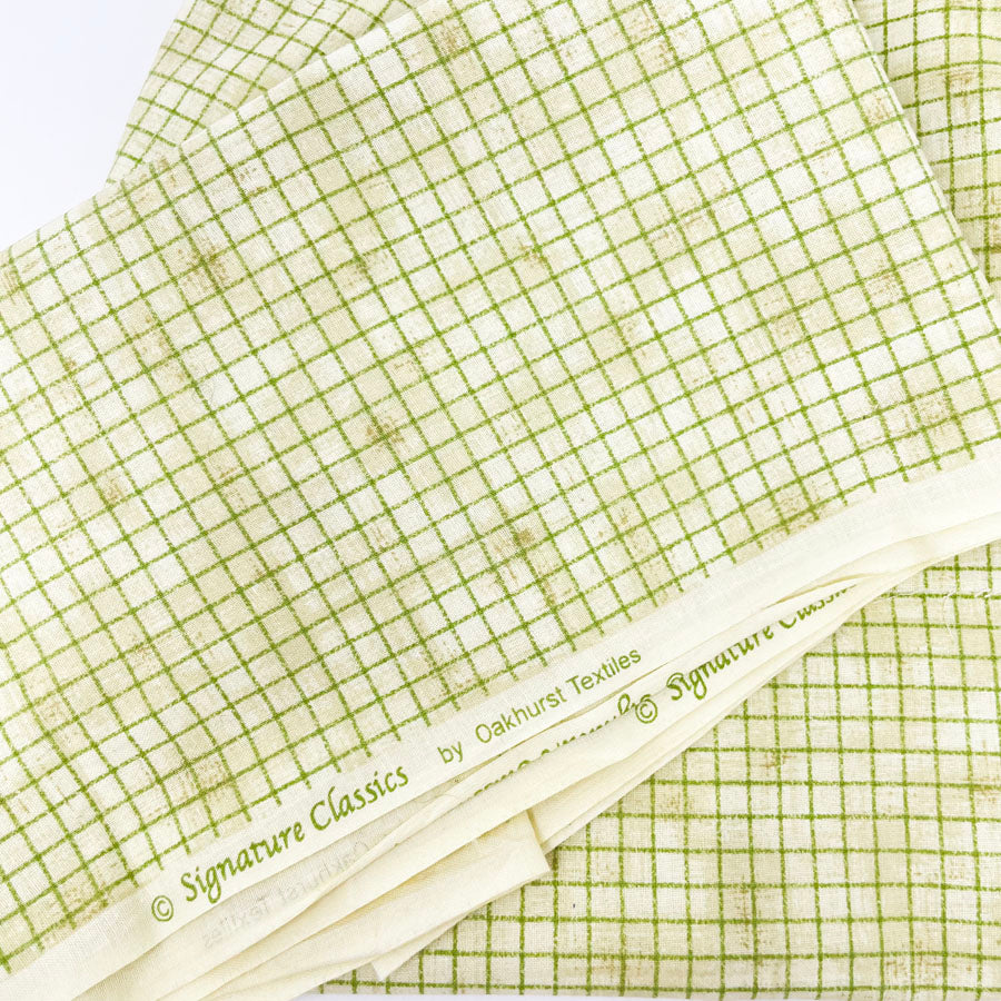 2.5 yds - Green Check Oakhurst Textiles Fabric