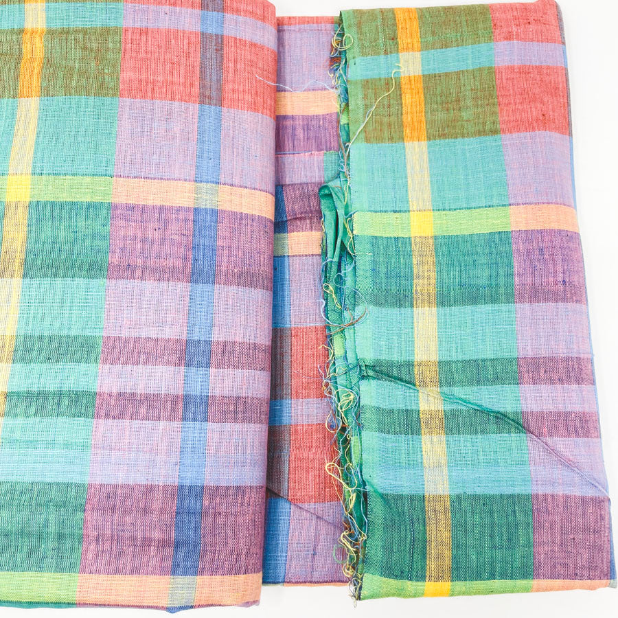 4 yds - 1980s Madras Fabric