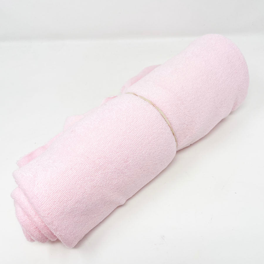 2 Yds - Pink Terry Cloth Fabric Yardage Remnant