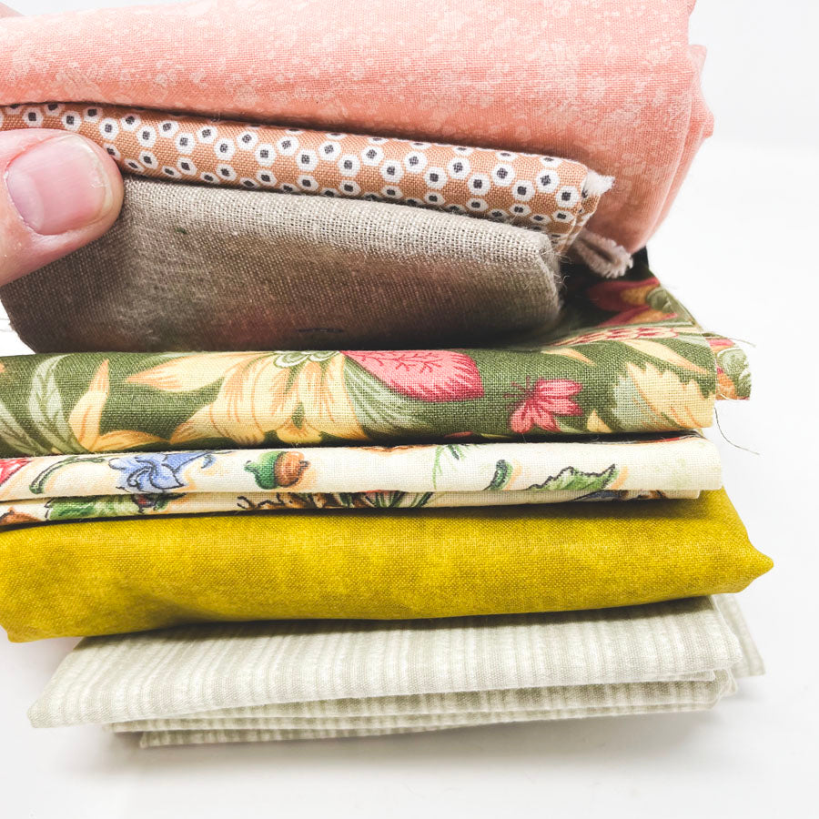 Peach Garden Fabric Bundle - Asst. Sizes