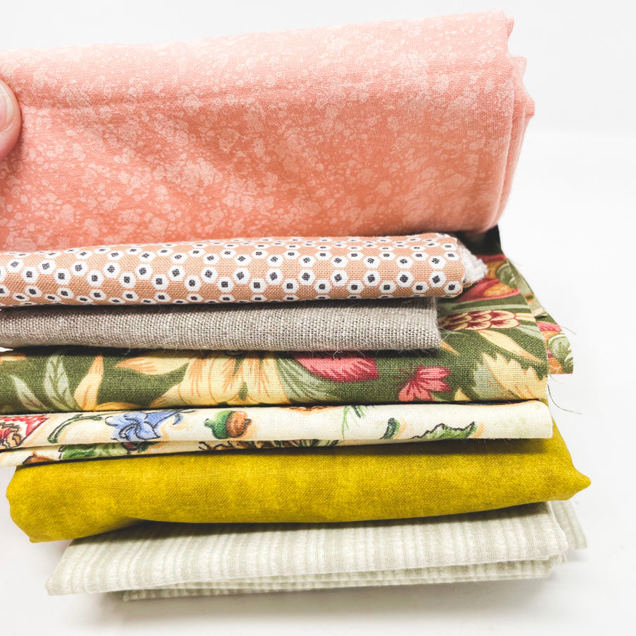 Peach Garden Fabric Bundle - Asst. Sizes