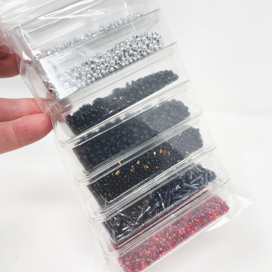 Silver/Red/Black Bead Pack Tower Bundle