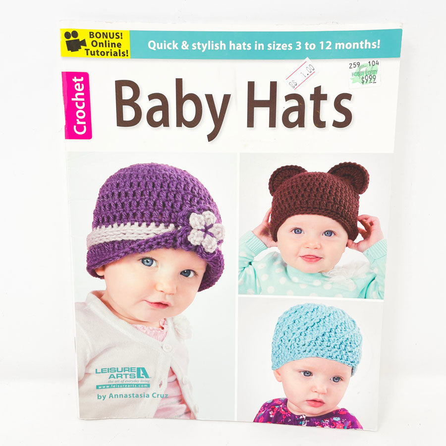 Leisure Arts Crochet Baby Hats Booklet