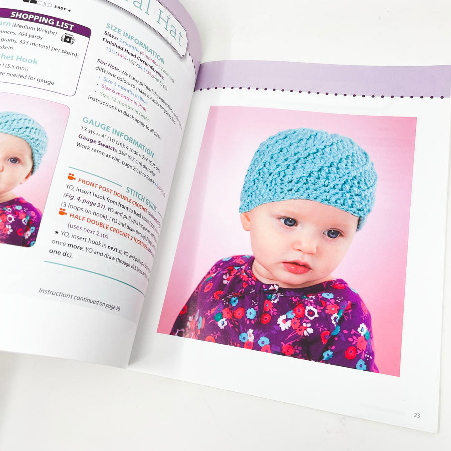 Leisure Arts Crochet Baby Hats Booklet