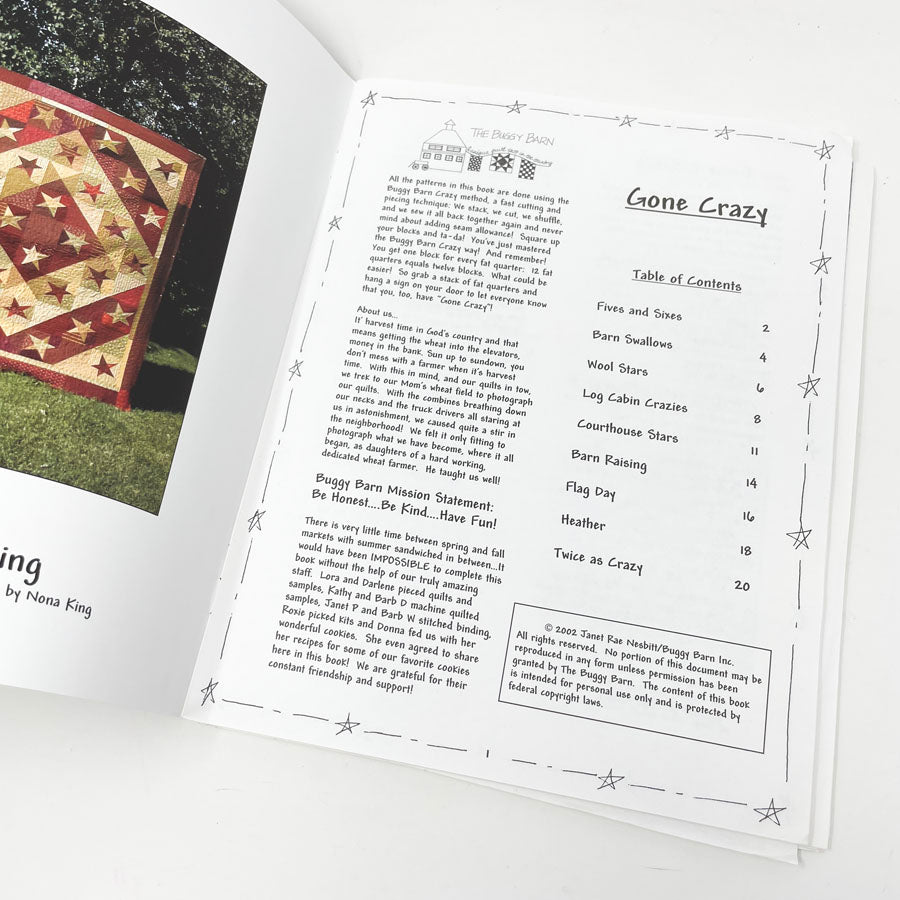 The Buggy Barn Quilting Pattern Booklet