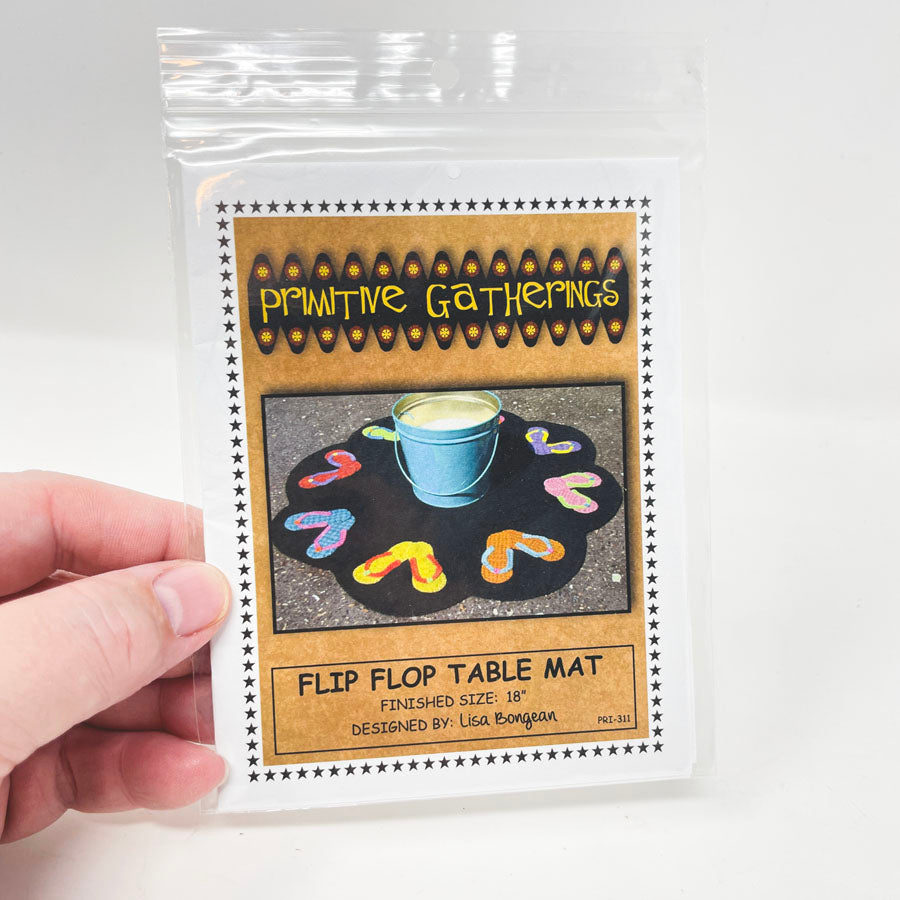 Flip Flop Table Mat Sewing Pattern by Primitive Gatherings