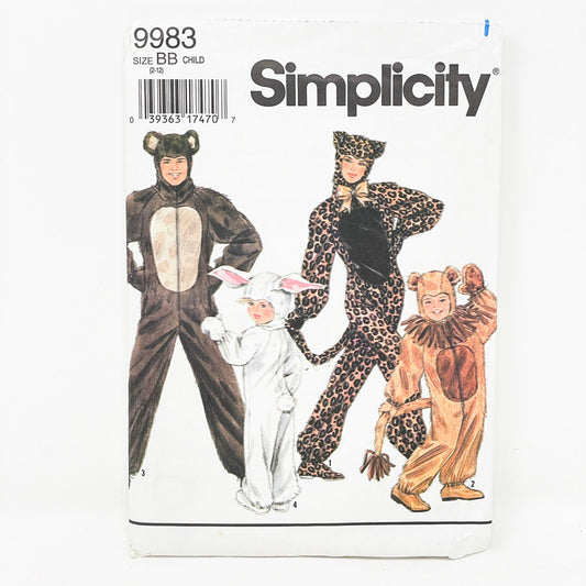 Kids Halloween Costume Pattern - Animal, Simplicity