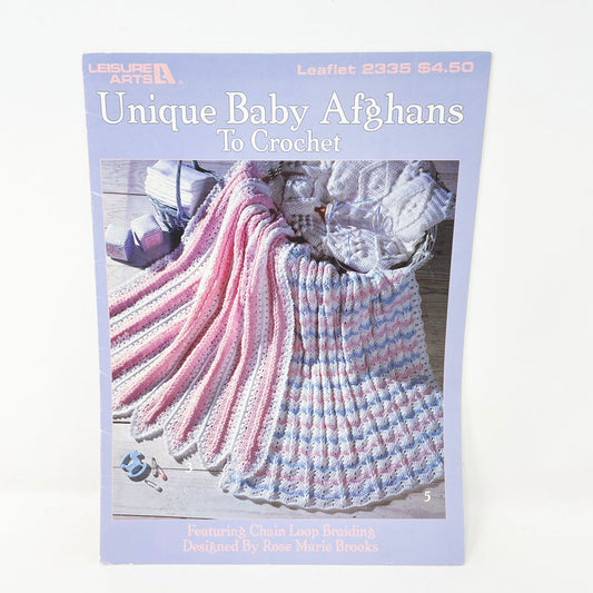 Leisure Arts Unique Baby Afghans to Crochet Leaflet