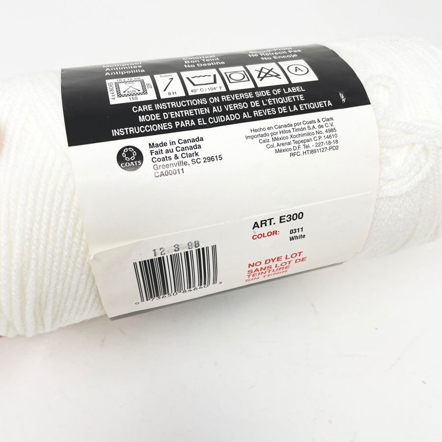 Red Heart Super Saver Yarn 8 oz- 311 White