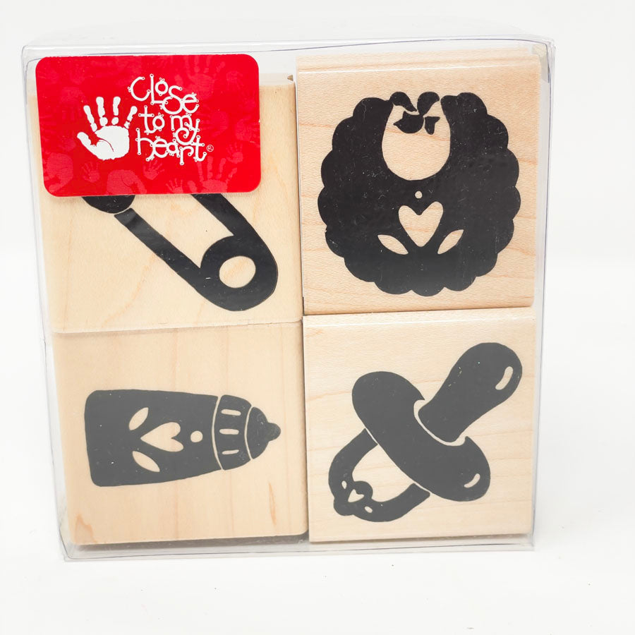 Baby Shapes - Close to My Heart Wood Rubber Stamps