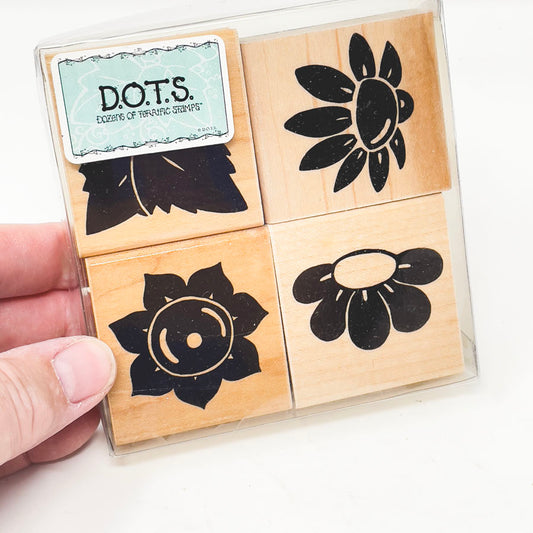 4 Flowers - Close to My Heart Wood Rubber Stamps