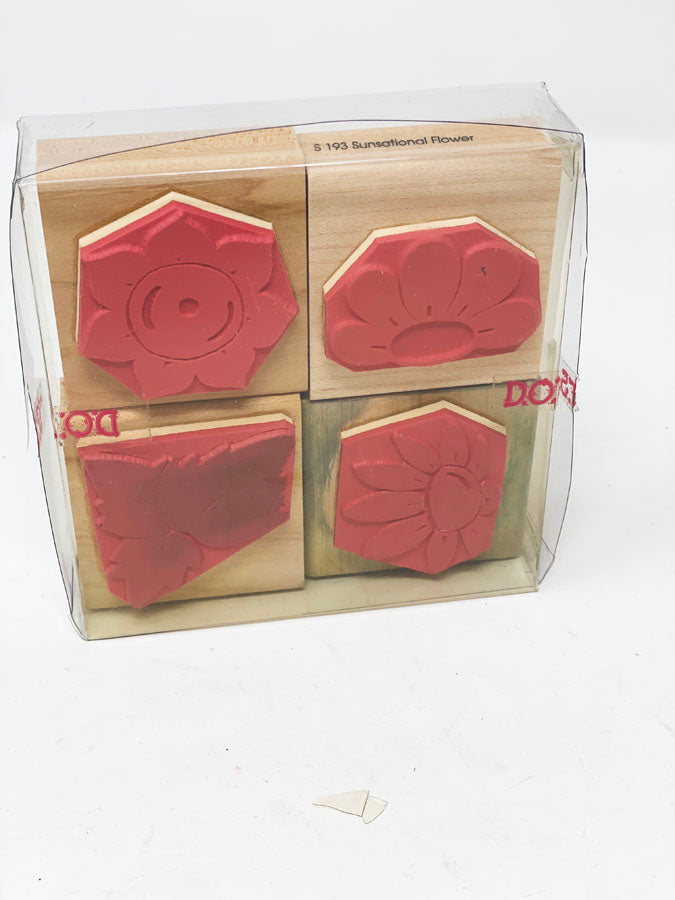 4 Flowers - Close to My Heart Wood Rubber Stamps