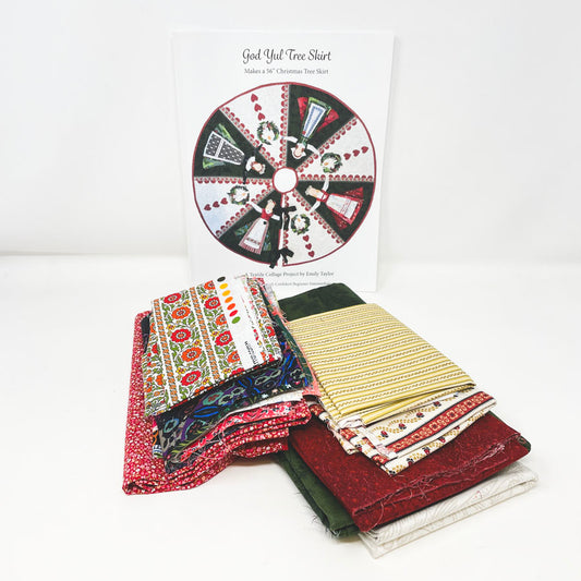 God Jul Tree Skirt Kit by Collage Quilter